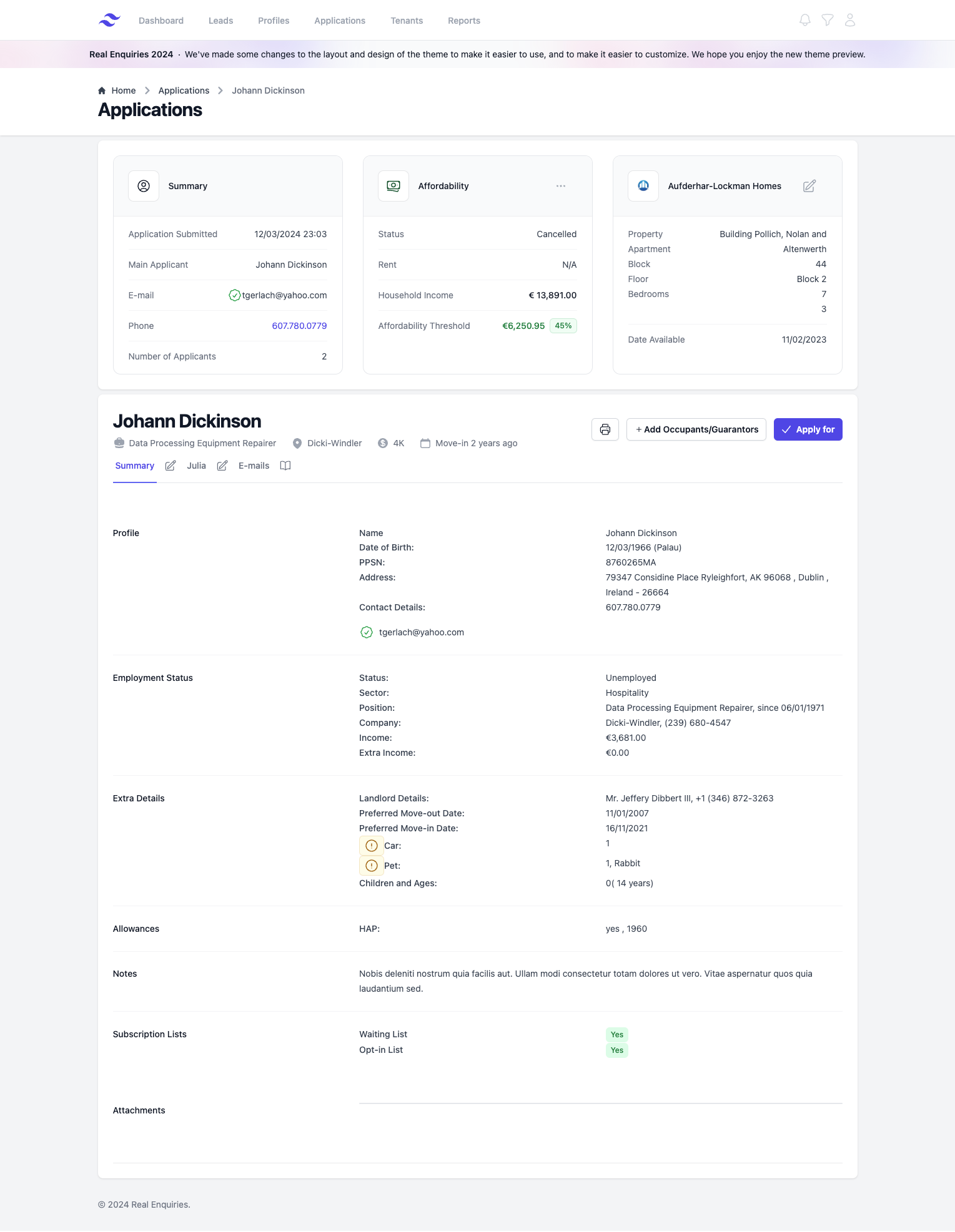 AI insights surface risk, doc coverage, and next steps inside each application